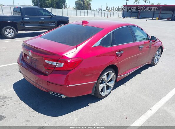 1HGCV1F90JA044118 2018 HONDA ACCORD Красный Задняя правая четверть
