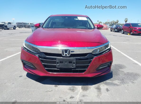 1HGCV1F90JA044118 2018 HONDA ACCORD Красный Вид щитка приборов