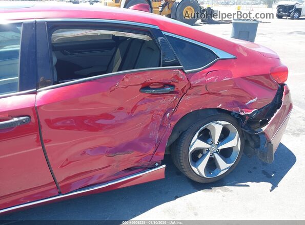 1HGCV1F90JA044118 2018 HONDA ACCORD Красный Вид спереди