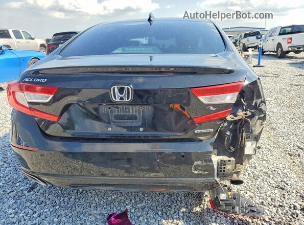 1HGCV1F90JA157924 2018 HONDA ACCORD Black Vista trasera