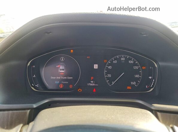 1HGCV1F90JA157924 2018 HONDA ACCORD Black Vista del cuadro de instrumentos