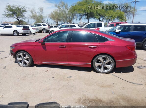 1HGCV1F90JA192379 2018 HONDA ACCORD Red Սալոնի 360 աստիճան տեսք