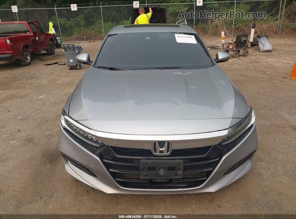 1HGCV1F91JA133194 2018 HONDA ACCORD Silver Вид щитка приладів