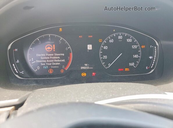 1HGCV1F91JA167667 2018 HONDA ACCORD White Widok zestawu wskaźników