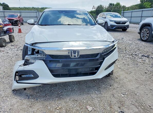 1HGCV1F91JA167667 2018 HONDA ACCORD White Widok z przodu