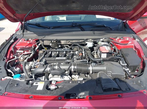 1HGCV1F91JA194366 2018 HONDA ACCORD Red Вид ззаду