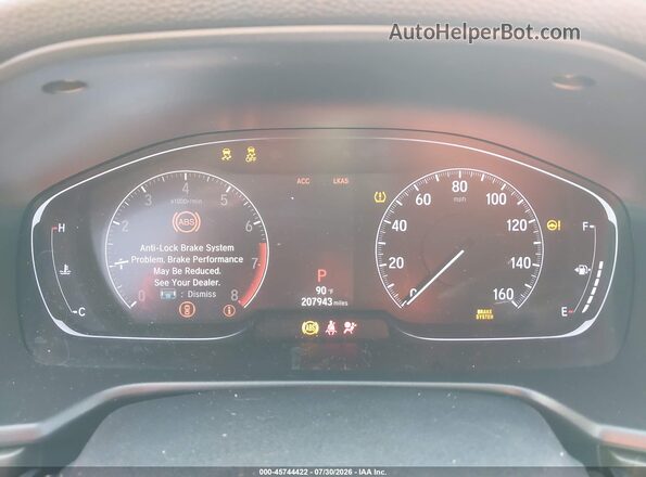 1HGCV1F91JA194366 2018 HONDA ACCORD Red Вид задніх сидінь