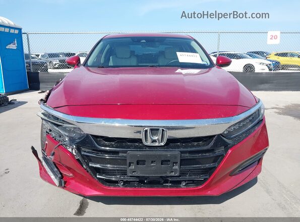 1HGCV1F91JA194366 2018 HONDA ACCORD Red Вид щитка приладів