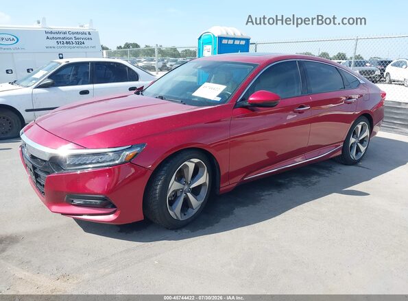 1HGCV1F91JA194366 2018 HONDA ACCORD Red Передня ліва чверть