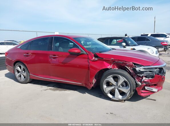 1HGCV1F91JA194366 2018 HONDA ACCORD Red Вид задньої частини салону