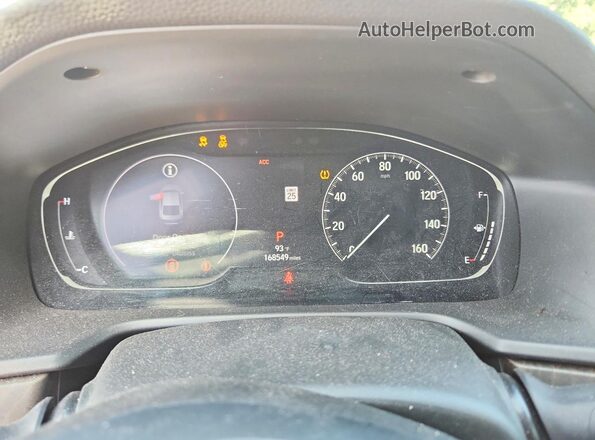 1HGCV1F93JA015664 2018 HONDA ACCORD Gray Սարքավորումների վահանակի տեսք