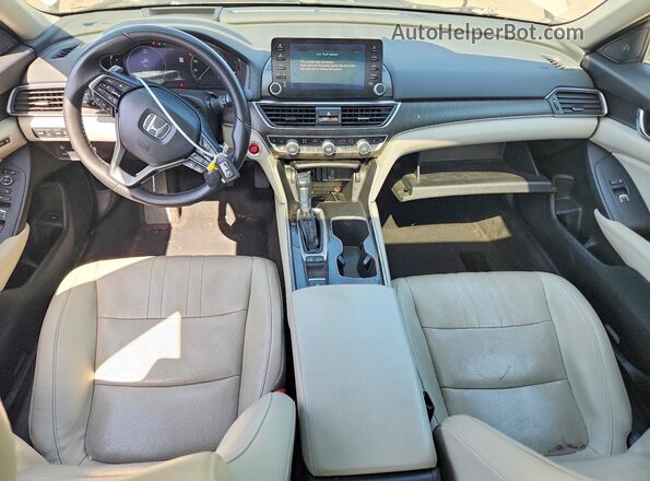 1HGCV1F93JA015664 2018 HONDA ACCORD Gray Առջևի վահանակի տեսք