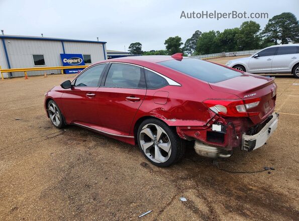 1HGCV1F95JA035642 2018 HONDA ACCORD Красный Задняя левая четверть