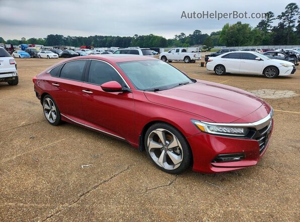 1HGCV1F95JA035642 2018 HONDA ACCORD Красный Передняя правая четверть