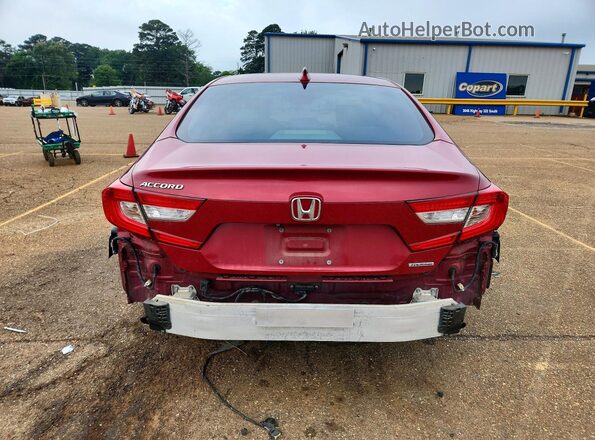 1HGCV1F95JA035642 2018 HONDA ACCORD Красный Вид сзади