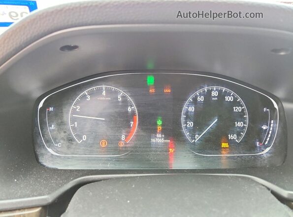 1HGCV1F95JA035642 2018 HONDA ACCORD Красный Вид щитка приборов