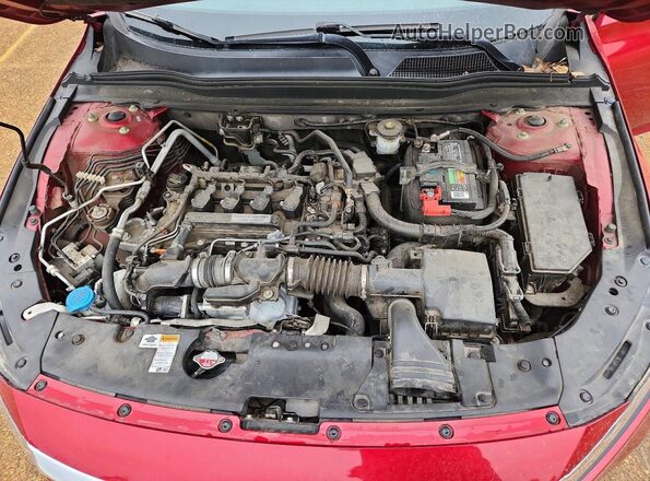 1HGCV1F95JA035642 2018 HONDA ACCORD Красный Вид задней части салона