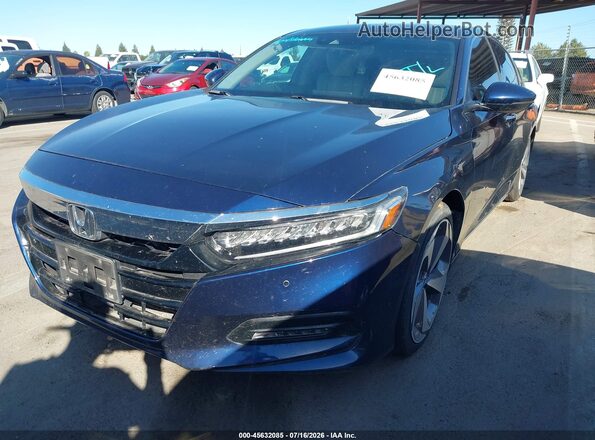 1HGCV1F96JA015285 2018 HONDA ACCORD Blue წინა მარცხენა ხედი სამი მეოთხედიდან