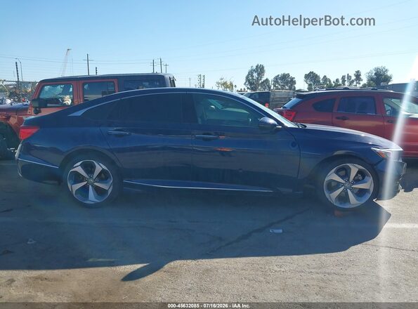 1HGCV1F96JA015285 2018 HONDA ACCORD Blue უკანა სალონის ხედი