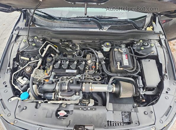 1HGCV1F96JA075731 2018 HONDA ACCORD Черный Вид задней части салона
