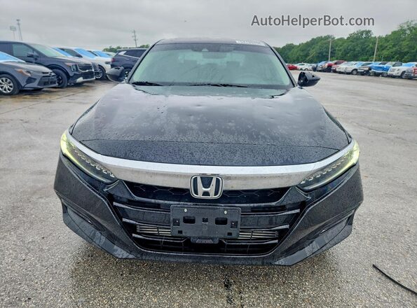 1HGCV1F96JA075731 2018 HONDA ACCORD Черный Вид спереди