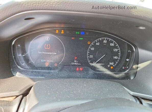 1HGCV1F97JA005784 2018 HONDA ACCORD Silver Instrument cluster view
