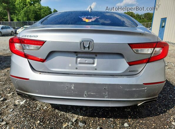 1HGCV1F97JA005784 2018 HONDA ACCORD Silver Rear view