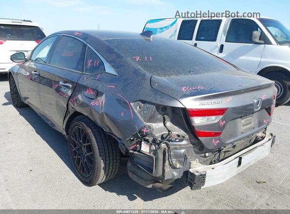 1HGCV1F97JA027784 2018 HONDA ACCORD Gray Widok z przodu