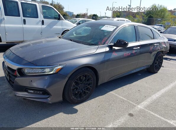 1HGCV1F97JA027784 2018 HONDA ACCORD Gray Przód lewy
