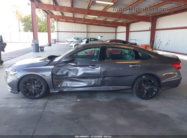 1HGCV1F97JA140635 2018 HONDA ACCORD Gray წინა ხედი