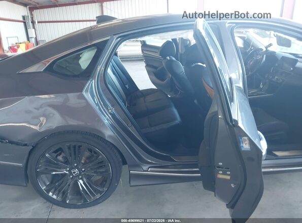 1HGCV1F97JA140635 2018 HONDA ACCORD Gray VIN კოდის სტიკერის ხედი