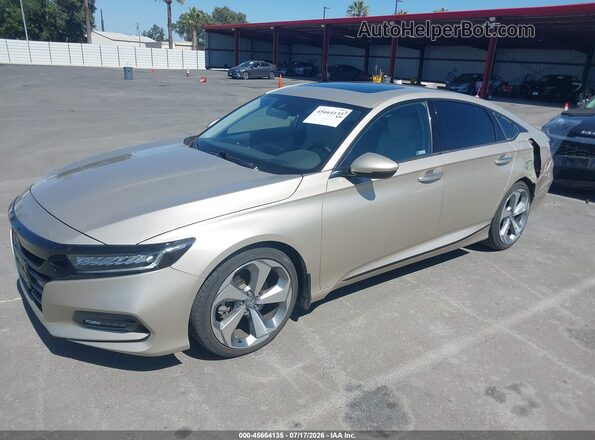 1HGCV1F97JA218024 2018 HONDA ACCORD Кремовый Передняя левая четверть