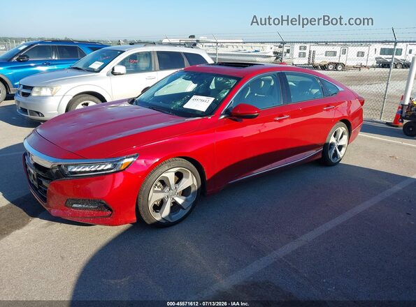 1HGCV1F98JA002697 2018 HONDA ACCORD Red Передня ліва чверть