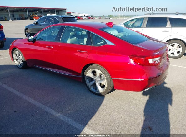 1HGCV1F98JA002697 2018 HONDA ACCORD Red Задня ліва чверть