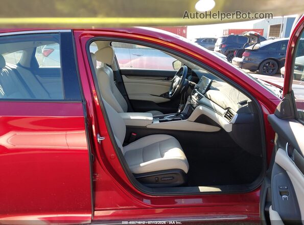 1HGCV1F98JA002697 2018 HONDA ACCORD Red Вид салону спереду