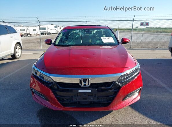 1HGCV1F98JA002697 2018 HONDA ACCORD Red Вид щитка приладів