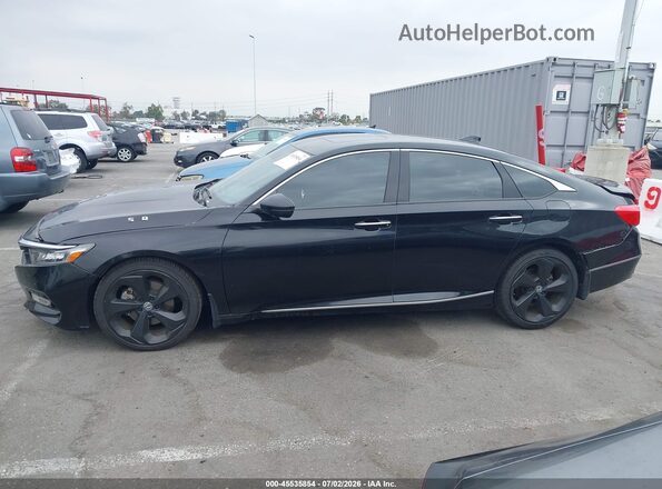 1HGCV1F99JA010601 2018 HONDA ACCORD Black Vista interior de 360 grados