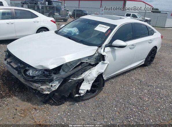 1HGCV1F99JA117373 2018 HONDA ACCORD White Vista tres cuartos delantera izquierda