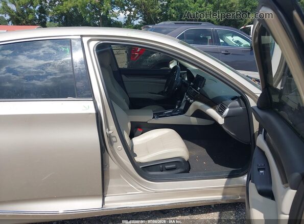 1HGCV1F9XJA022966 2018 HONDA ACCORD Beige Вид салону спереду