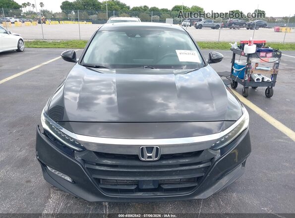 1HGCV1F9XJA030484 2018 HONDA ACCORD Gray Вид щитка приладів