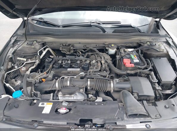 1HGCV1F9XJA030484 2018 HONDA ACCORD Gray Вид ззаду