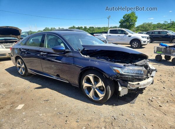 1HGCV1F9XJA148888 2018 HONDA ACCORD Blue Delantero derecho