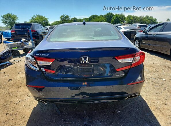 1HGCV1F9XJA148888 2018 HONDA ACCORD Blue Vista trasera