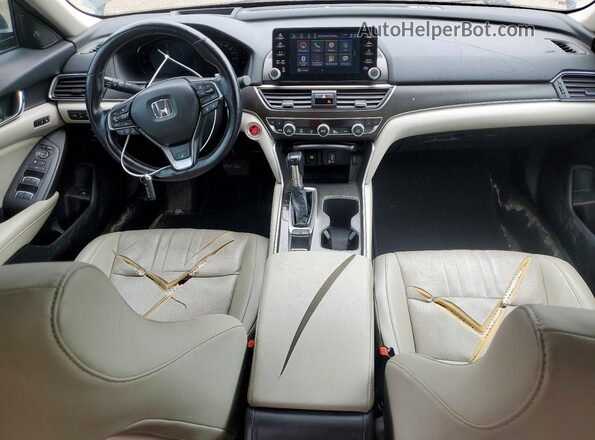 1HGCV1F9XJA802109 2018 HONDA ACCORD Black Widok deski rozdzielczej