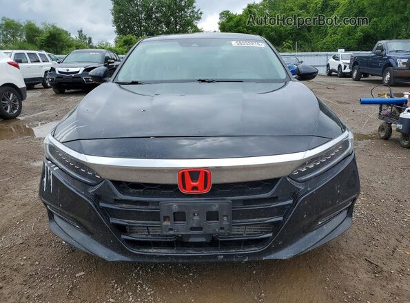 1HGCV1F9XJA802109 2018 HONDA ACCORD Black Widok z przodu