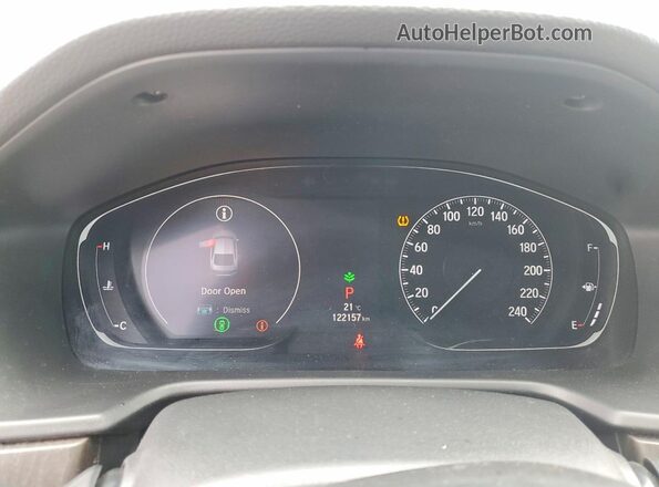 1HGCV1F9XJA802109 2018 HONDA ACCORD Black Widok zestawu wskaźników