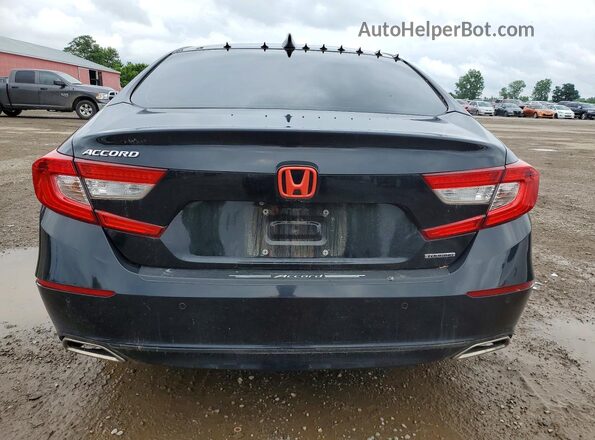 1HGCV1F9XJA802109 2018 HONDA ACCORD Black Widok z tyłu