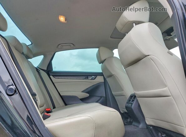 1HGCV1F9XJA802109 2018 HONDA ACCORD Black Widok tylnych siedzeń