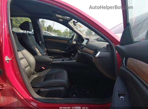 1HGCV2E32KA006684 2019 HONDA ACCORD Red Widok wnętrza z przodu