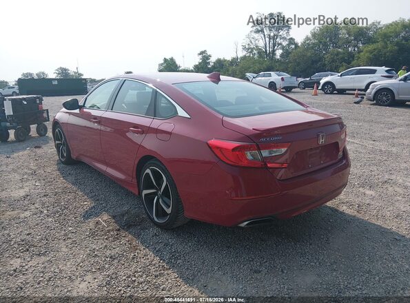 1HGCV2E32KA006684 2019 HONDA ACCORD Red Tył lewy